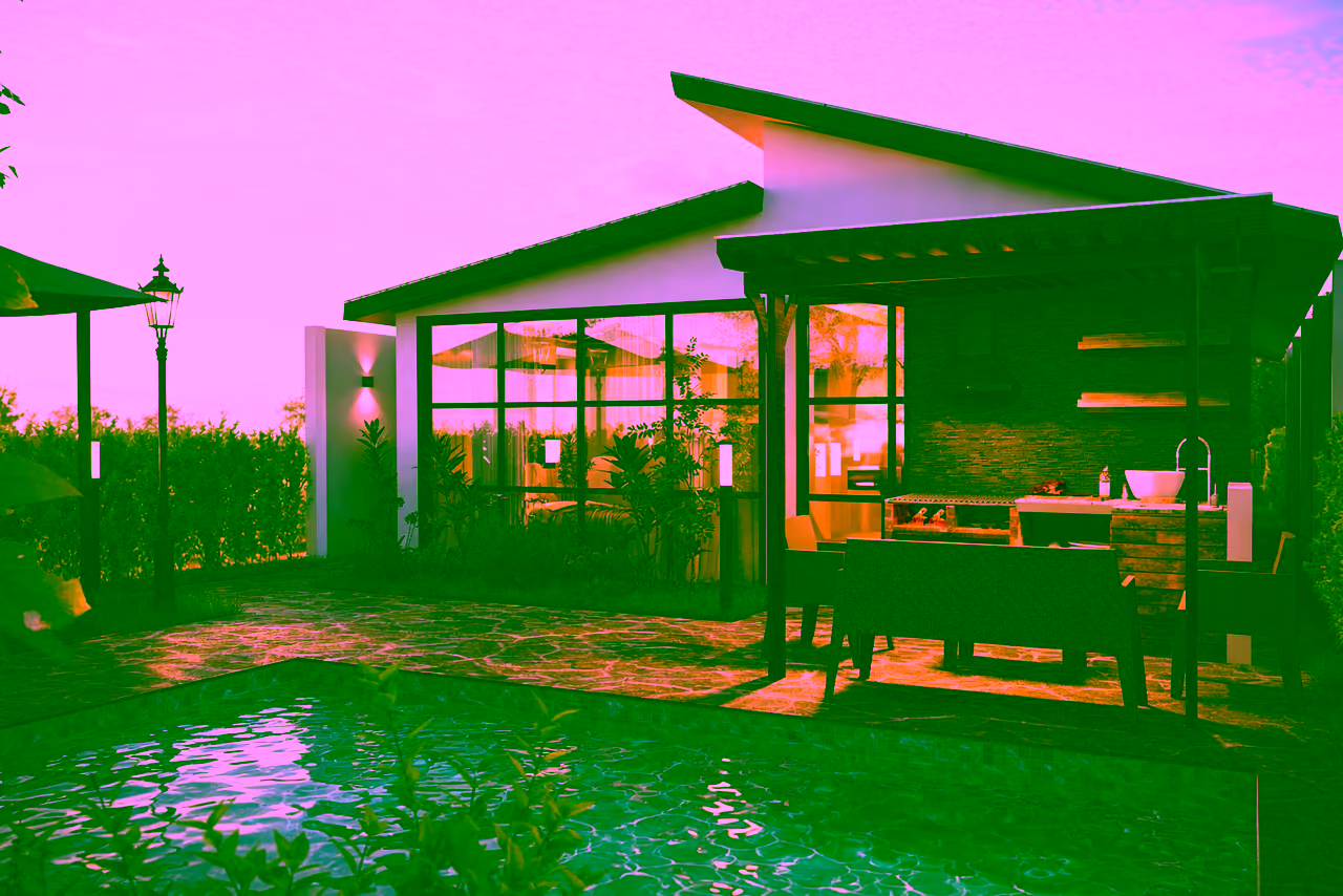 Bungalow de lujo autosostenible con terraza